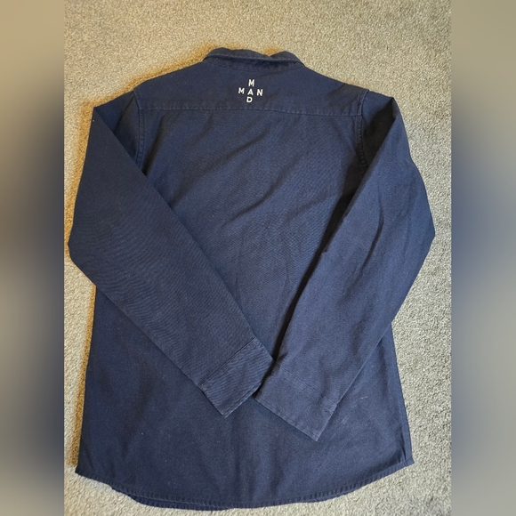 Madness Breeds Madness Mad Man Men's Navy Button-down Shirt Size XL - Picture 2 of 12